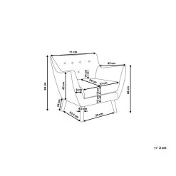 Beliani Fauteuil DRAMMEN - Grijs Polyester -Beste Fauteuil Winkel 4859a296df1c40e1b0ca878523e301a9
