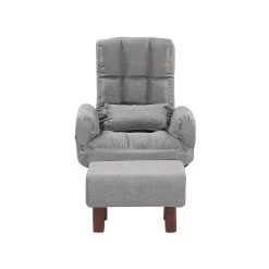 Beliani Fauteuil OLAND - Grijs Polyester -Beste Fauteuil Winkel 4868e6cd8b6b40cb827fd7fb7a8ca64e