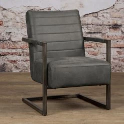 Tower Living Rocca Fauteuil Bull Antraciet - 77x84 Cm -Beste Fauteuil Winkel 48fe10ad76d3455f9ffd92ed0d79d769