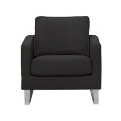Beliani Fauteuil VIND - Grijs Polyester -Beste Fauteuil Winkel 4a2295a093ba4afea9169d29dc1fd698
