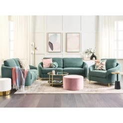 Beliani Fauteuil TROSA - Groen Polyester 9 Beliani Fauteuil TROSA - Groen Polyester -Beste Fauteuil Winkel 4fb3396e05d34db984b15b144349c5c9