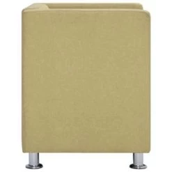 VidaXL Fauteuil Kubus Stof Groen -Beste Fauteuil Winkel 4fe052d59d2840868629769aff235df4