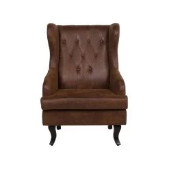 Beliani Fauteuil ALTA - Bruin Kunstleer -Beste Fauteuil Winkel 51e74de314204464ac8ca5ab636d4ca7