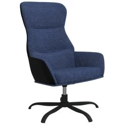 VidaXL Relaxstoel Met Voetensteun Stof Blauw -Beste Fauteuil Winkel 553caefc2c474f2095bb26962563cfbe