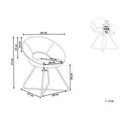 Beliani Fauteuil RACHEL - Zwart Fluweel -Beste Fauteuil Winkel 57ced79dbe49463e98a9aaeeefaf7dea