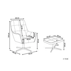 Beliani Fauteuil MOLLE - Grijs Fluweel -Beste Fauteuil Winkel 5812731bbc8d4edea44f72e01f15e5f8