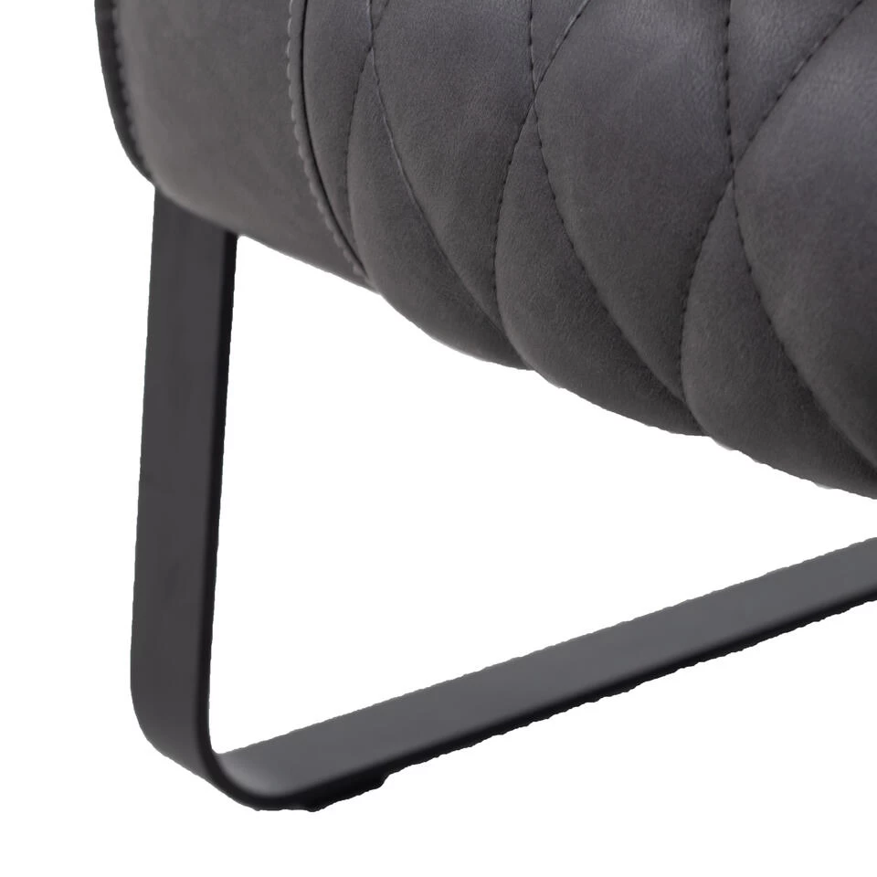 Giga Meubel Fauteuil Antraciet - PU-Leer - 62x80x82cm - Iwan 6 Giga Meubel Fauteuil Antraciet - PU-Leer - 62x80x82cm - Iwan - Afbeelding 4