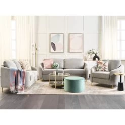 Beliani Fauteuil TROSA - Grijs Polyester -Beste Fauteuil Winkel 58c879cc1e2e4bee8a3ae2c3f7c5b476