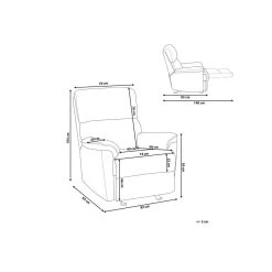 Beliani TV-fauteuil EVERTON - Bruin Polyester -Beste Fauteuil Winkel 59244a09e9254a83b3219053fe651619