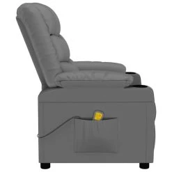 VidaXL Massagestoel Kunstleer Grijs -Beste Fauteuil Winkel 5a0d4a2262e5405ea5f1f19be21ffbeb