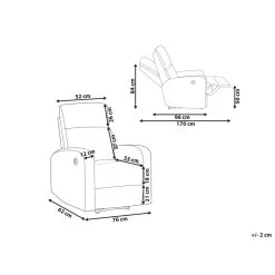 Beliani TV-fauteuil VERDAL - Grijs Fluweel -Beste Fauteuil Winkel 5ab3c9c55a5448e6846ad74a886bdb78