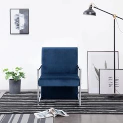 VidaXL Fauteuil Met Chromen Poten Fluweel Blauw 7 VidaXL Fauteuil Met Chromen Poten Fluweel Blauw -Beste Fauteuil Winkel 5ced0797a6b34e59b0885fa8ec04d4c9