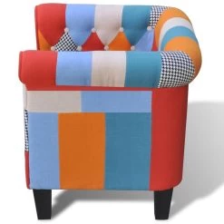 VidaXL Fauteuil Met Patchwork Stof Meerkleurig 8 VidaXL Fauteuil Met Patchwork Stof Meerkleurig -Beste Fauteuil Winkel 606de0e4772247b08365756b5ee66f7d