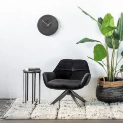 Giga Meubel Velvet Fauteuil Zwart - 78x75x78cm - Metaal - Shannon -Beste Fauteuil Winkel 62de13d5a1de4459b1175087b68a8ab5