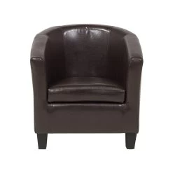 Beliani Fauteuil BORWICK - Bruin Kunstleer -Beste Fauteuil Winkel 636b68c7d04a4bf4b334549d5de6add3