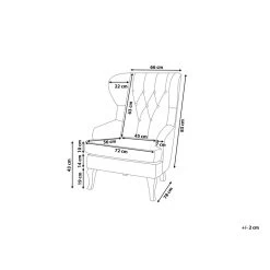 Beliani Fauteuil ALTA - Geel Polyester -Beste Fauteuil Winkel 68027c614eaf45409840ad71d272ab58