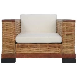 VidaXL Fauteuil Met Kussens Natuurlijk Rattan Bruin -Beste Fauteuil Winkel 6ab9002f7ebb42a99d9e772b59cb2820