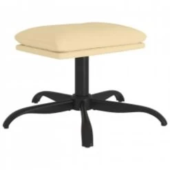 VidaXL Relaxstoel Met Voetenbank Crèmewit Fluweel -Beste Fauteuil Winkel 6b4e8ad64767421da11903fd2f33bf47