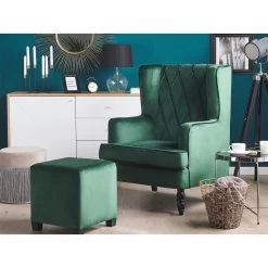 Beliani Fauteuil SANDSET - Groen Fluweel -Beste Fauteuil Winkel 6c5980ba96bf418c839b1da0ddccd04b