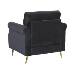 Beliani Fauteuil VIETAS - Zwart Fluweel -Beste Fauteuil Winkel 6c5e5b8ed8fd4c2a9178ae6b8387f178