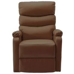 VidaXL Sta-op-stoel Kunstleer Bruin -Beste Fauteuil Winkel 72475df343bb4ffbbc09798f73b5be78