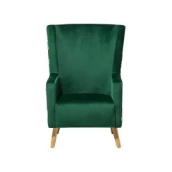 Beliani Oorfauteuil ONEIDA - Groen Fluweel -Beste Fauteuil Winkel 740abbb2633a40859a93a1fb91b17b53