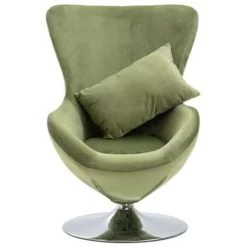 VidaXL Draaistoel Eivormig Met Kussen Fluweel Lichtgroen -Beste Fauteuil Winkel 7d2710c650604859abe41a6df998159f