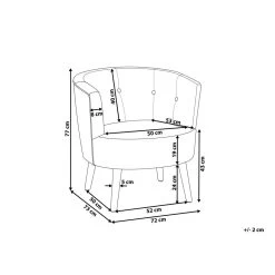Beliani Fauteuil ODENZEN - Multicolor Polyester -Beste Fauteuil Winkel 7e43ad7786364f7f9c5898660d167e60