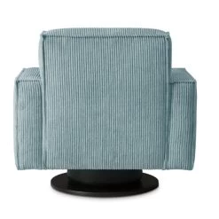 Draaifauteuil Stuttgart Met Armleuning - Ribcord - Ijsblauw/grijs -Beste Fauteuil Winkel 81004591 0901