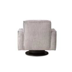 Draaifauteuil Stuttgart Met Armleuning - Ribcord - Lichtgrijs -Beste Fauteuil Winkel 81004592 0900