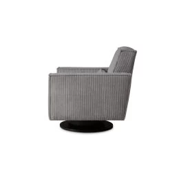 Draaifauteuil Stuttgart Met Armleuning - Ribcord - Antraciet -Beste Fauteuil Winkel 81004593 0301