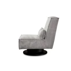 Draaifauteuil Stuttgart - Ribcord - Lichtgrijs -Beste Fauteuil Winkel 81004595 0301
