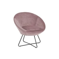 Fauteuil Forli - Fluweel - Roze -Beste Fauteuil Winkel 81020404 0700
