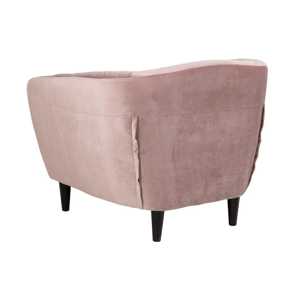 Fauteuil Thyrza - Fluweel - Oudroze 4 Fauteuil Thyrza - Fluweel - Oudroze - Afbeelding 2