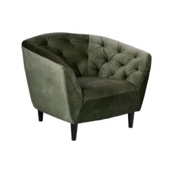 Fauteuil Thyrza - Fluweel - Groen -Beste Fauteuil Winkel 81025840 0100
