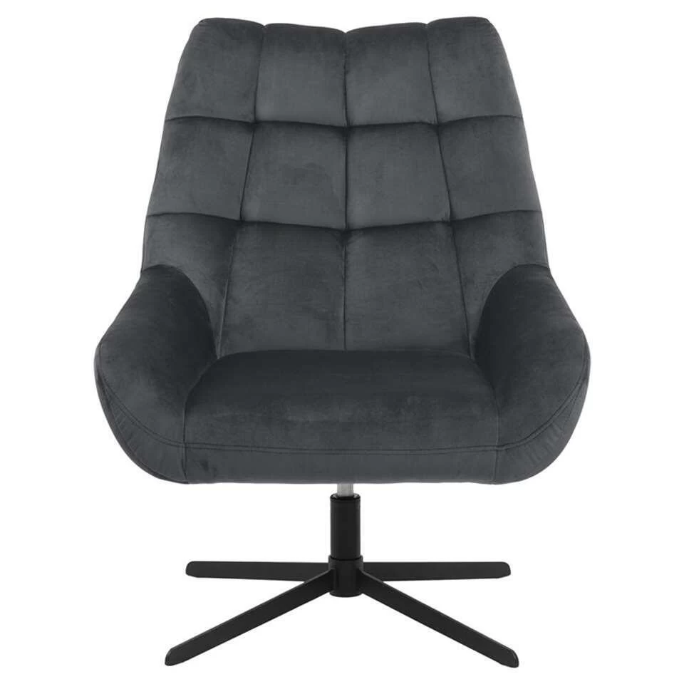 Fauteuil Devin - Stof - Donkergrijs 2 Fauteuil Devin - Stof - Donkergrijs