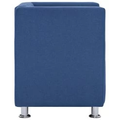 VidaXL Fauteuil Kubus Stof Blauw -Beste Fauteuil Winkel 81e98d8886924c4c81d5f74f0ddf7118