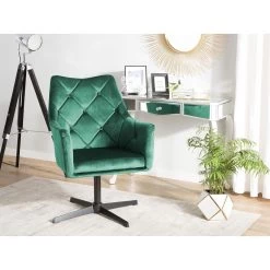 Beliani Fauteuil VAKSALA - Groen Fluweel -Beste Fauteuil Winkel 8337b1589ea44ed2a48bc52aa4e701b6