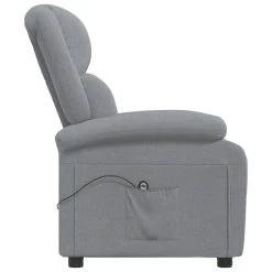 VidaXL Fauteuil Elektrisch Verstelbaar Stof Lichtgrijs 71x90.5x96 Cm -Beste Fauteuil Winkel 84620681503e45f6a5045fd65d3f492b