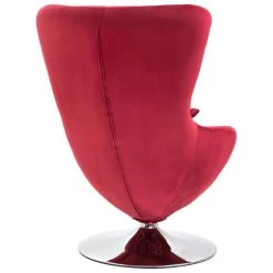 VidaXL Draaistoel Eivormig Met Kussen Fluweel Rood -Beste Fauteuil Winkel 8747cff612e545abbc52dab0fbbab2ce