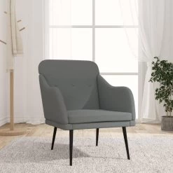 VidaXL Fauteuil 63x76x80 Cm Stof Donkergrijs 7 VidaXL Fauteuil 63x76x80 Cm Stof Donkergrijs -Beste Fauteuil Winkel 8c6d33c383634f5796aa419e352f3a8c