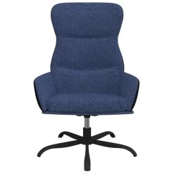VidaXL Relaxstoel Met Voetensteun Stof Blauw -Beste Fauteuil Winkel 9fe6784b85924c8a99ba9818af9b9ed0