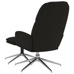 VidaXL Relaxstoel Met Voetenbank Kunstsuède Zwart -Beste Fauteuil Winkel 9ffd65fd122445d0928b713635c8e800
