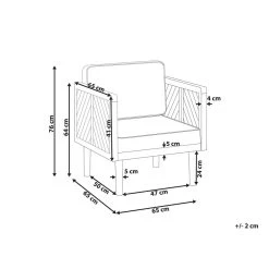 Beliani Fauteuil BARATTI - Lichte Houtkleur Acaciahout 8 Beliani Fauteuil BARATTI - Lichte Houtkleur Acaciahout -Beste Fauteuil Winkel a044a8ddd9f242209314d394eb9f34cd