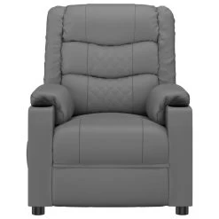 VidaXL Massagestoel Kunstleer Grijs -Beste Fauteuil Winkel a38d86c6c4d6463fa79889abaf4ad2dd