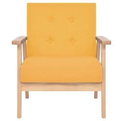 VidaXL Stoelen Stof Geel -Beste Fauteuil Winkel a3e73fb13a5d424c90869a84beaee2fd