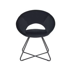 Beliani Fauteuil RACHEL - Zwart Fluweel -Beste Fauteuil Winkel a57dfe6824ed4fa99a3ead5662137feb