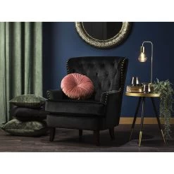 Beliani Fauteuil VIBORG - Zwart Fluweel 7 Beliani Fauteuil VIBORG - Zwart Fluweel -Beste Fauteuil Winkel a68eb427039d41bbabc302ff764ce4a7