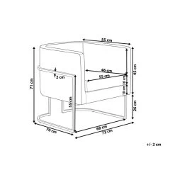Beliani Fauteuil SIRKKA - Grijs Fluweel -Beste Fauteuil Winkel aa9eb4f1930e4ef6a36f79274a1b5615 1
