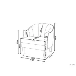 Beliani Cocktailstoel ELVERUM - Grijs Polyester -Beste Fauteuil Winkel b08a281267be4dd58074e97d84395b2e